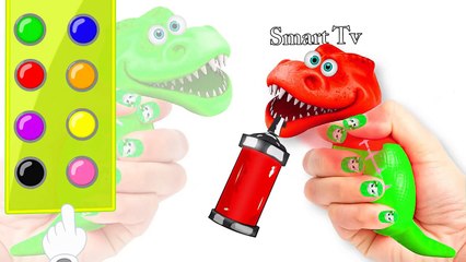 Learn Colors with Coloring Dinosaur Colors Baby Song Nursery Rhymes for kids & learn colors
