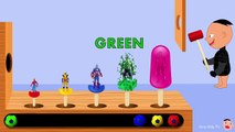 Bad Baby save Superheroes in the Ice Cream - Learn colors with Spiderman Finger Family Song