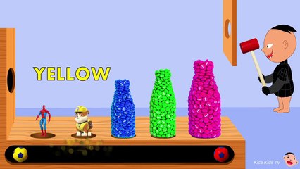 Bad Baby save Talking Tom, Pocoyo, Spiderman in the Baby Milk Bottle M&M's Candy