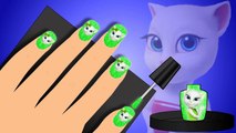 Learn Colors with Nail Art Designs My Talking Angela Colors for kids nursery rhymes Baby songs
