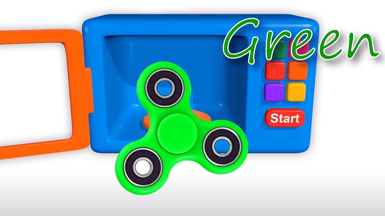 Learn Colors with Surprise Eggs Microwave fidget spinner for Children Kids Toddlers Learn Colours