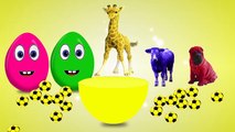 Learn Colors with Surprise Eggs Soccer Balls and Hammer Cartoons for children Video for kids