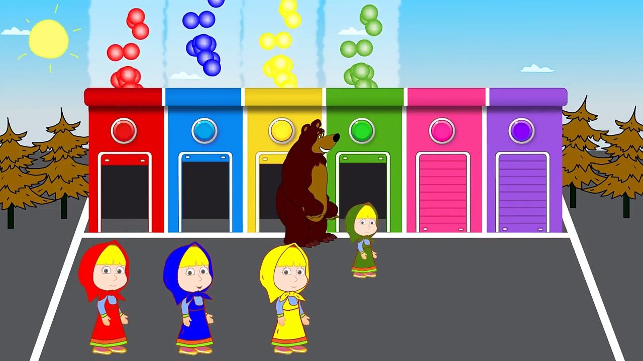 Masha and the Bear Learn Colors with Colorful Masha Funny Cartoon for Kids Toddlers Babies