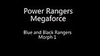 Power Rangers Megaforce - Blue and Black Rangers Morph 1