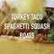 Roasted Turkey Taco Spaghetti Squash Boats