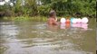 Most Beautiful Fishing Ever Catching Fish Using Balloon From Village  River