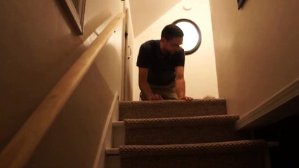 Hobbes the Puppy Learns to Go Down The Stairs