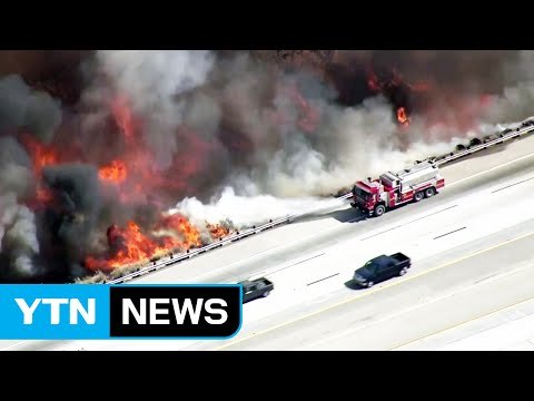 LA 인근 산불...하루 새 여의도 면적 15배 잿더미 / YTN (Yes! Top News)