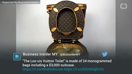 Artist Made Toilet From $15,000 Worth Of Louis Vuitton Bags