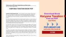 Haryana Taxation Book