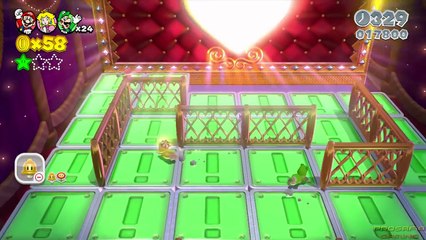Super Mario 3D World 100% Co Op Walkthrough World 1 (All Green Stars & Stamps)