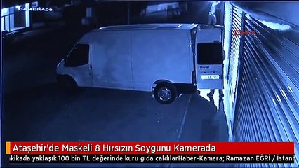 Ataşehir'de Maskeli 8 Hırsızın Soygunu Kamerada