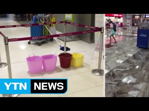 새벽 장대비에 물에 잠긴 김포공항 / YTN (Yes! Top News)