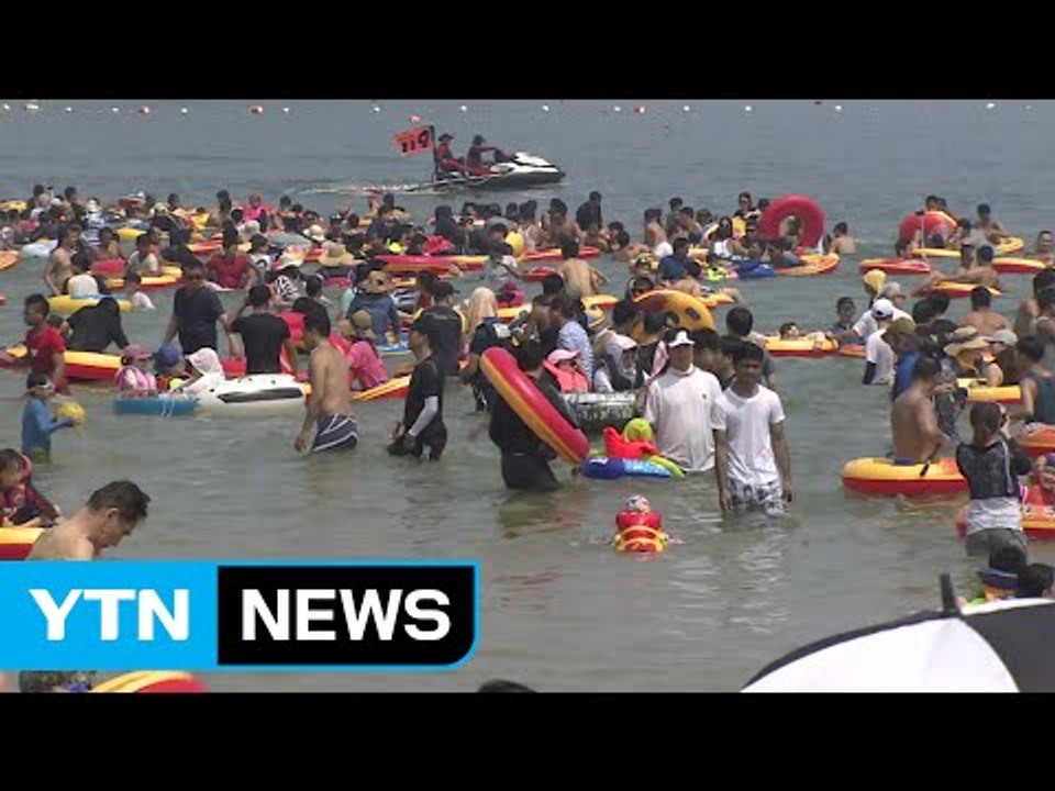 [영상] 불볕 더위 해운대해수욕장 '피서 절정' / YTN (Yes! Top News)