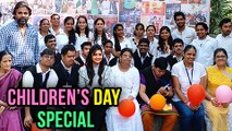 Hruta Durgule Children's Day Celebration With Special Students Phulpakhru Marathi Serial Zee Yuva