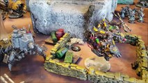 Warhammer 40,000 battle report. Orks vs Adeptus Mechanicus