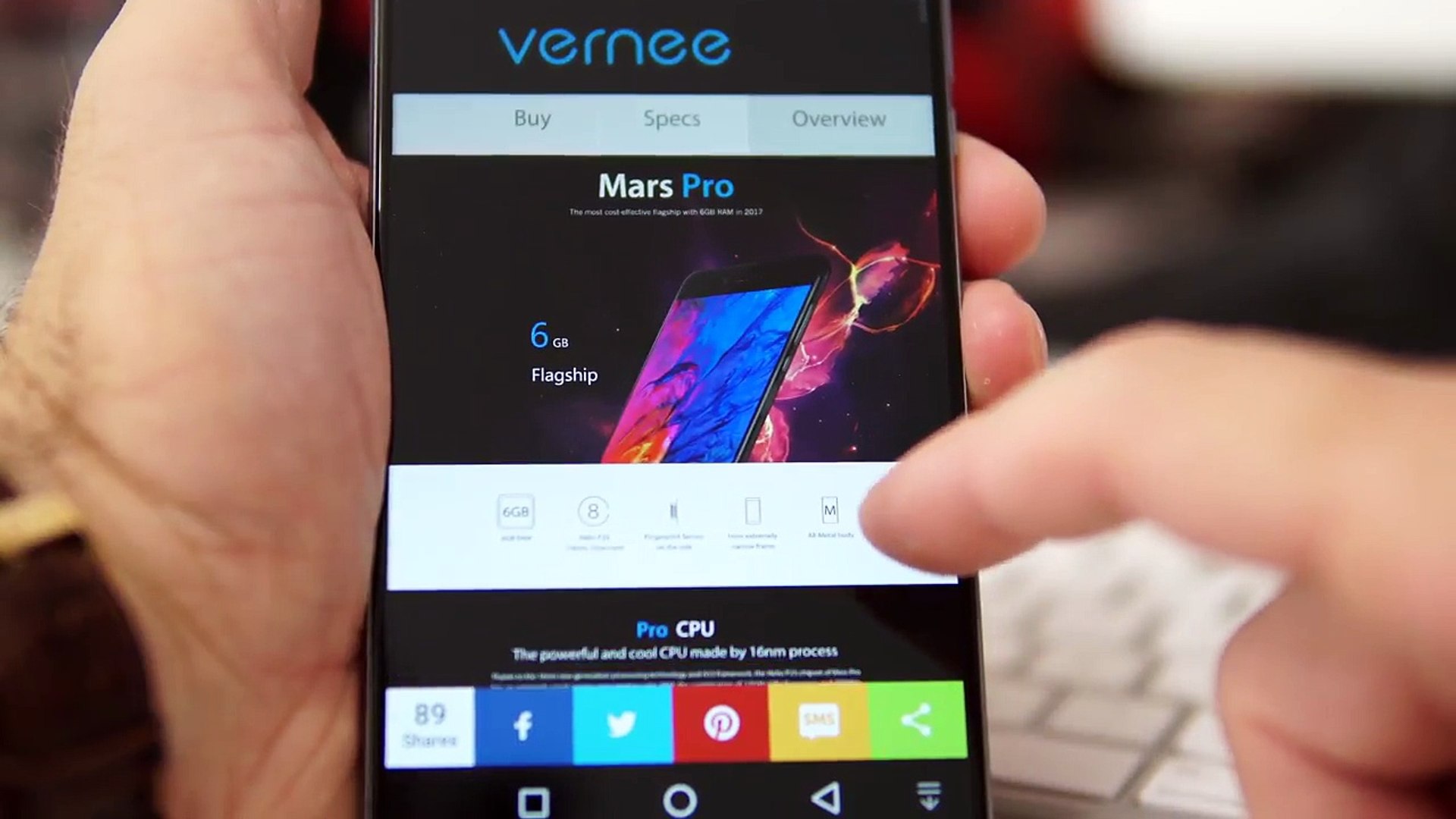Vernee Mars Pro Smartphone REVIEW - 6GB RAM, Android 7.0-ntxT83O9gT8