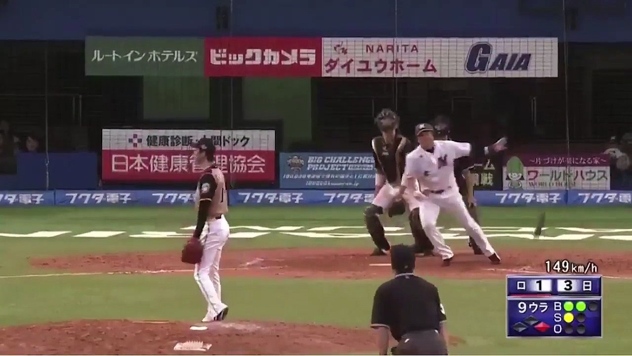ロッテ井口 引退試合で9回に同点2ラン  ロッテ × 日本ハム-Xj2X4Dn5dt4