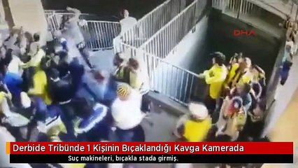 Derbide Tribünde 1 Kişinin Bıçaklandığı Kavga Kamerada