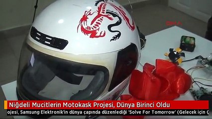 Niğdeli Mucitlerin Motokask Projesi, Dünya Birinci Oldu