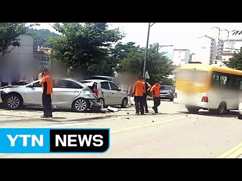 용인 마을버스 비탈길 미끄러져...7명 사상 / YTN (Yes! Top News)