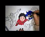 Shiva cartoon antv Coloring Pages Superheroes Batman vs Superman Learn colors paint draw  for kids