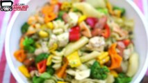 【BIG EATER】EXLarge Hot Colorful Pasta Salad !!【MUKBANG】【RussianSato】-KtElg0mbf9k