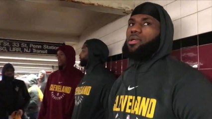 LeBron James et les Cavaliers prennent le métro à New Yorks