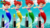 Learn Colors Disney princess Ariel Wrong Makeup Color Lipstick The Alphabet Song Nursery Rhymes-SsOnOkOONqQ