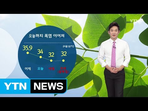 [날씨] 오늘도 폭염 기승...경기·영서 일부 소나기 / YTN (Yes! Top News)