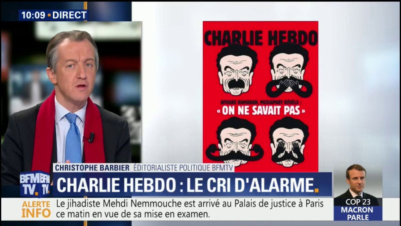 Une sur Edwy Plenel : "Charlie Hebdo a eu raison" estime Christophe Barbier