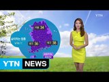 [날씨] 조금만 서 있어도 '땀 줄줄'...경기 북부 등 일부 소나기 / YTN (Yes! Top News)