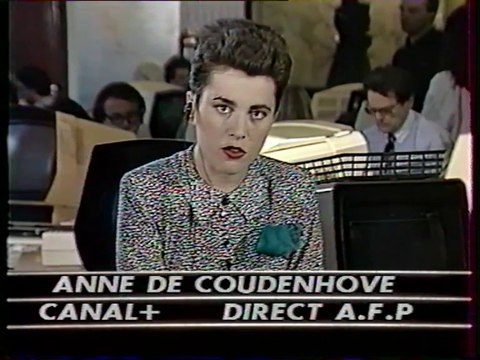 Canal + - 24 Avril 1988 - Jingle, début Flash Infos (Résultats 1er tour de l'élection présidentielle 1988)