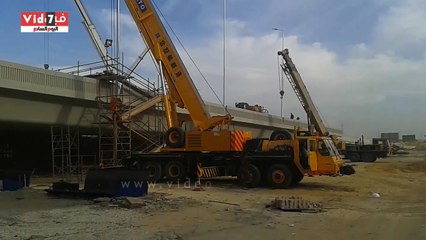 مرور الجيزة يشرف على أعمال إنشاء كوبرى جهينة بـ6 أكتوبر