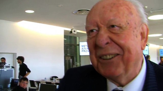 L'interview du maire de Marseille Jean-Claude Gaudin à son arrivée au Pharo.