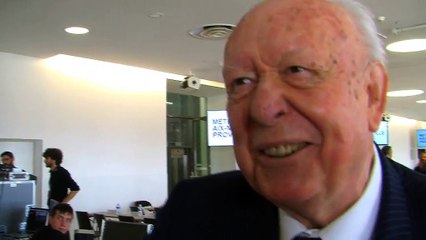 L'interview du maire de Marseille Jean-Claude Gaudin à son arrivée au Pharo.