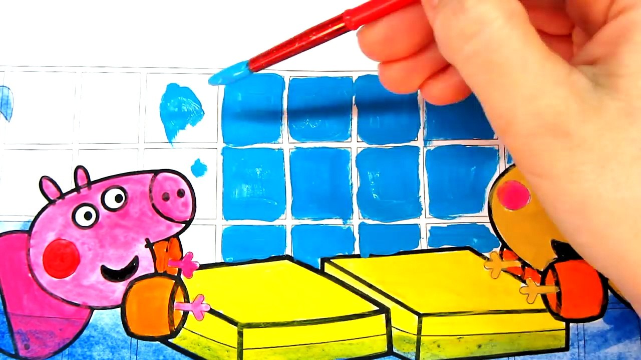 Coloring for Children to Learn Colors and Paint Peppa Pig Coloring Pages - Videos For Kids