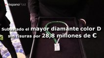 Subastado el mayor diamante sin color por 28,8 millones de euros