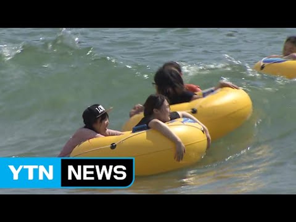 전국 연이은 찜통더위...광안리해수욕장에서 피서 막바지 / YTN (Yes! Top News)