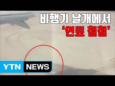 [자막뉴스] 이륙 전 비행기 날개에서 '연료 철철' / YTN