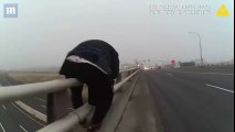 Ce policier héros sauve un homme sur le rebord d'un pont à Washington