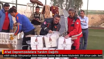 Afad Depremzedelere Yardım Dağıttı