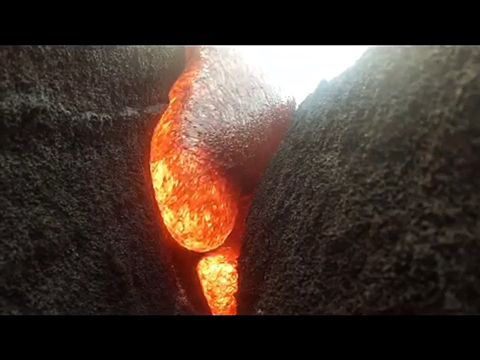 Une GoPro se fait avaler par la lave d’un volcan