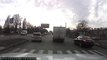 Speeding Prius police car loses control and crashes