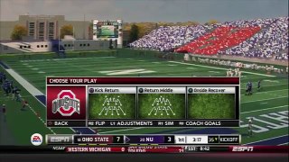 NCAA Football 14 gameplay: Ohio State vs. Northwestern (PS3)
