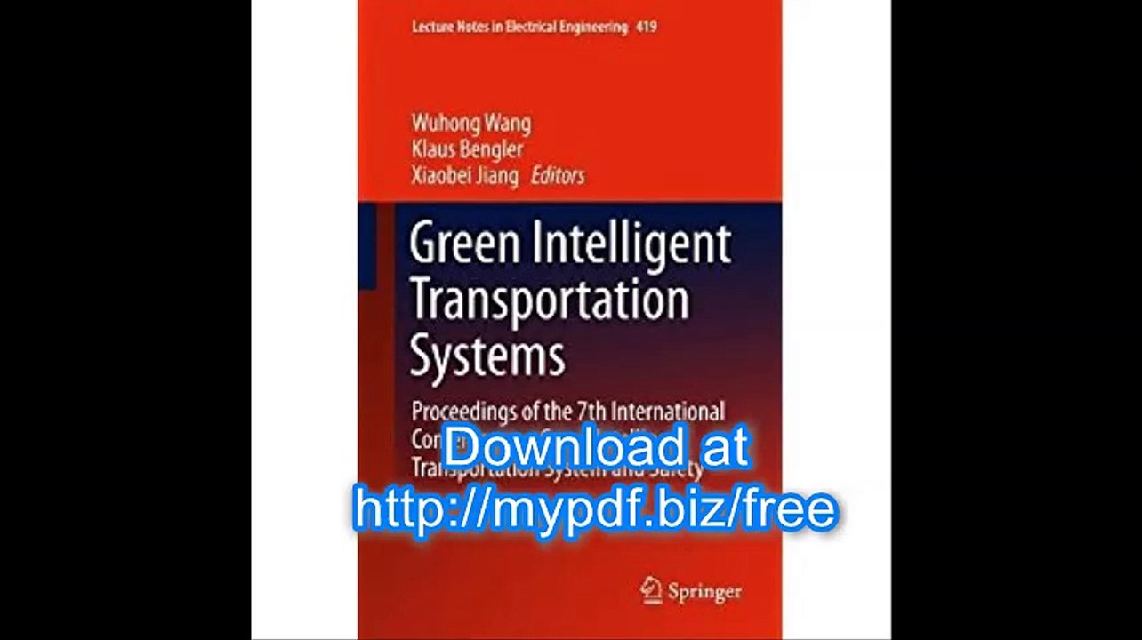 Green Intelligent Transportation Systems Proceedings of the 7th International Conference on Green Intelligent...