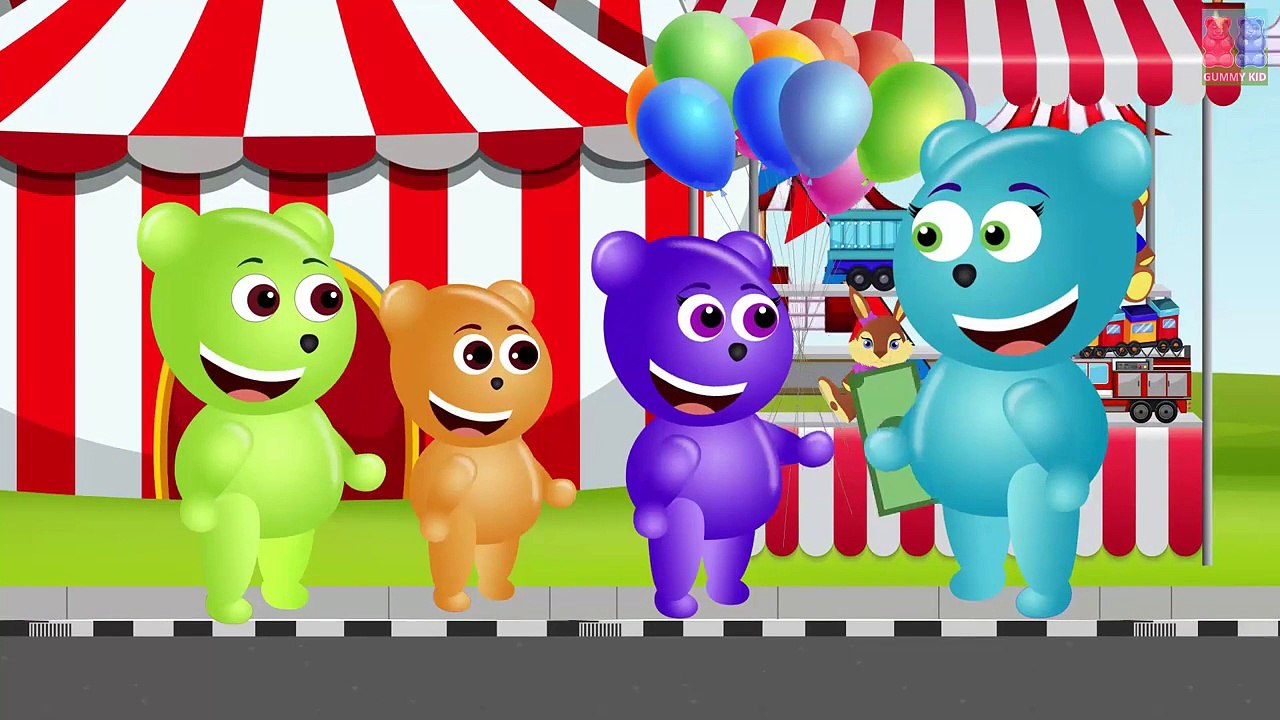 Mega Gummy bear babies eating gumball Ice cream finger family funny nursery cartoon fro kids videos