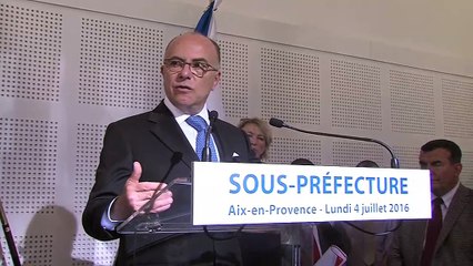 Un extrait de l'allocution de Bernard Cazeneuve à Aix-en-Provence aujourd'hui.