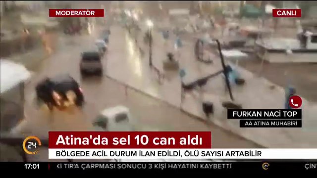 #SONDAKİKA Atina'da sel 10 can aldı, en az 3 kayıp var