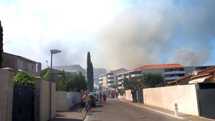 Les images de l'incendie du quartier de l'Escaillon à Martigues